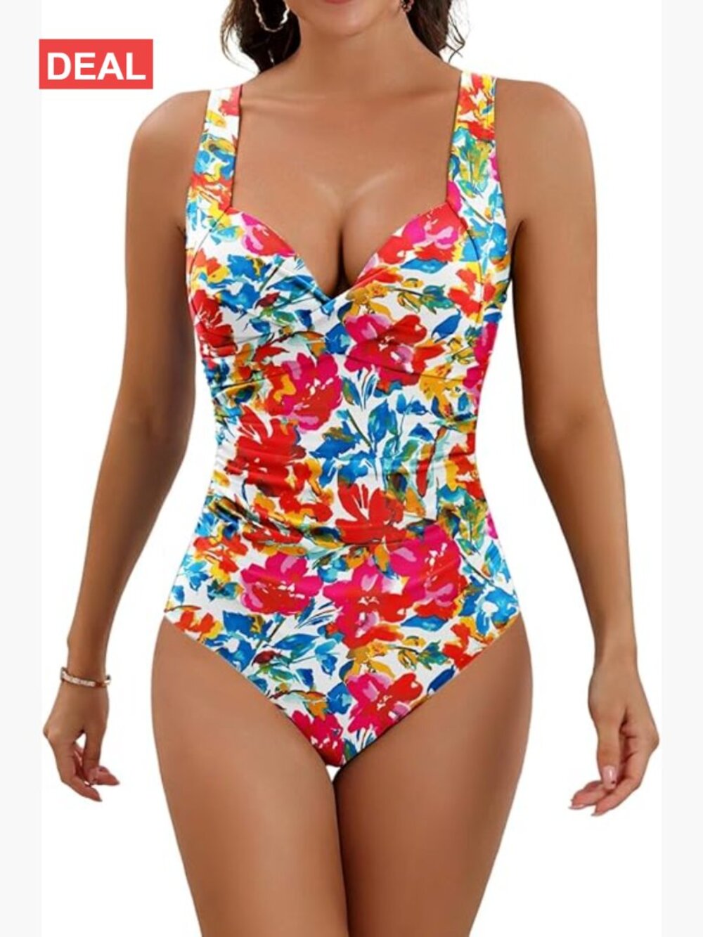 One Piece Swimsuit Tummy Control Push Up Bra Wrap Twist Bathing Suit